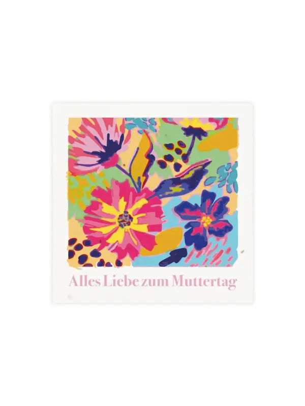 Kleine Klappkarte aus Samenpapier – Alles Liebe zum Muttertag