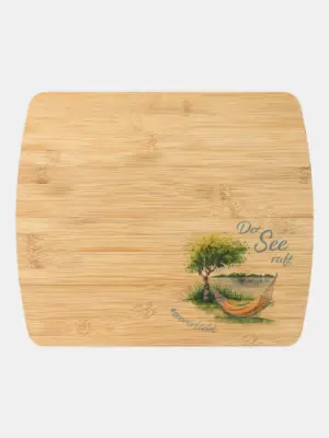 Schneidebrett aus Holz – Der See ruft