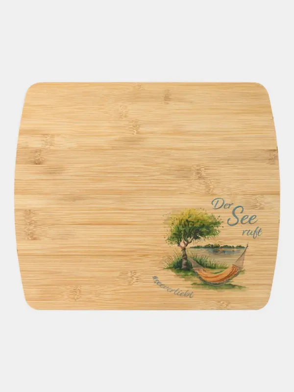 Schneidebrett aus Holz – Der See ruft