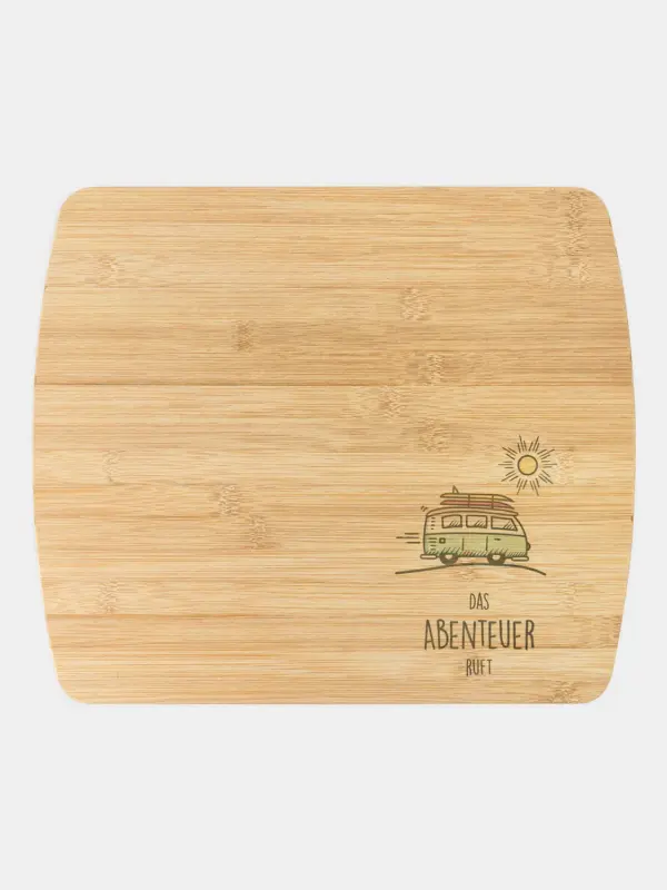 Schneidebrett aus Holz – Das Abenteuer ruft