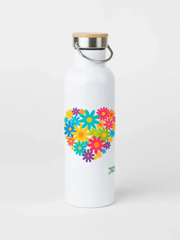 Thermoflasche – Muttertag Blumenherz