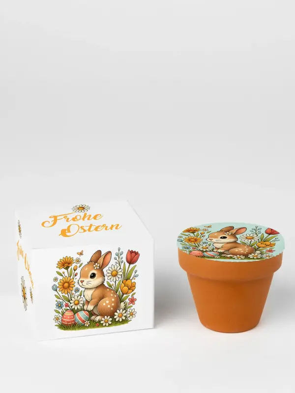 Blumentöpfchen - Frohe Ostern Hase