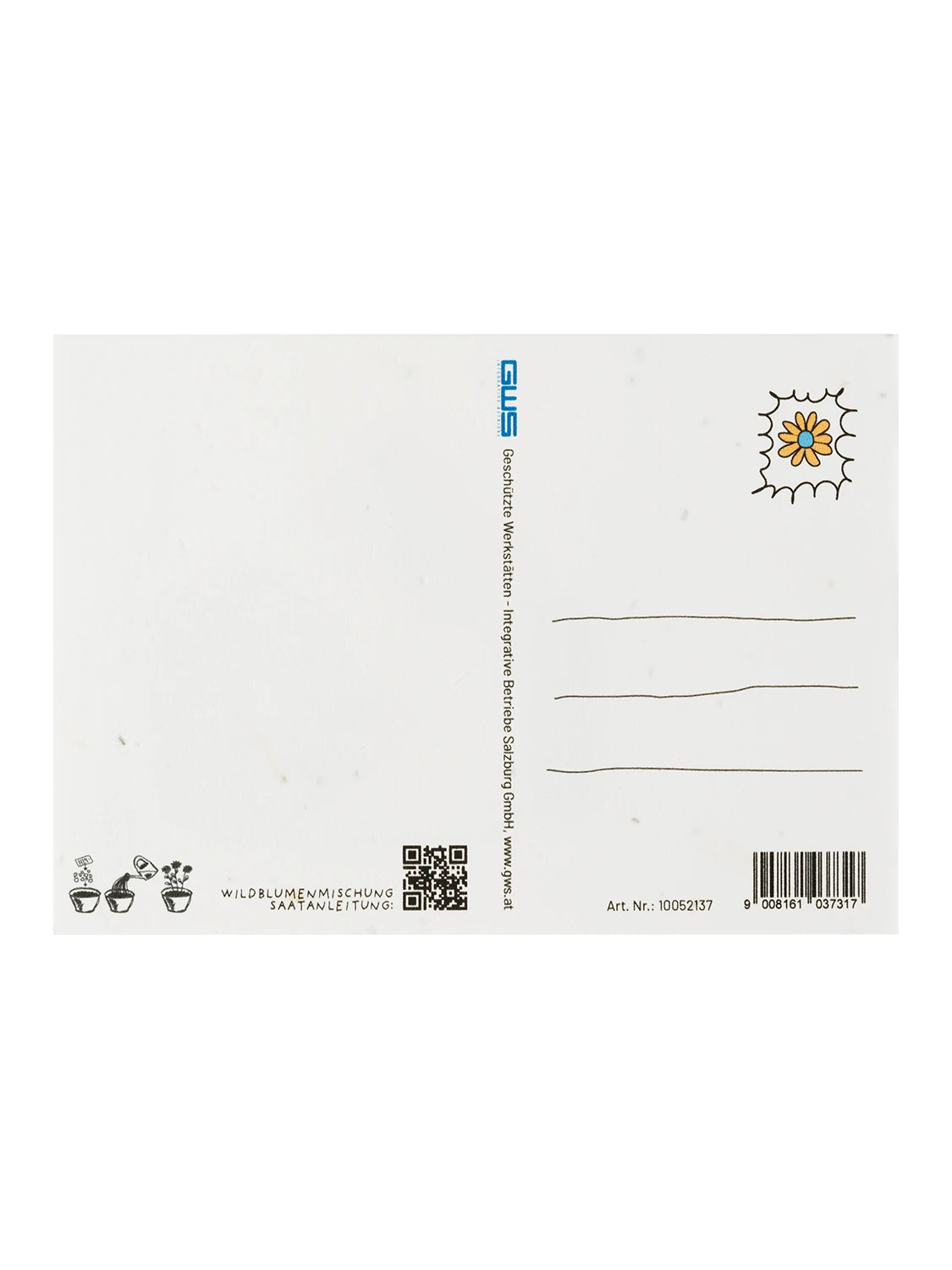 Postkarte aus Samenpapier – Muttertag Blumenherz 232 Postkarte aus Samenpapier – Muttertag Blumenherz – Bild 2