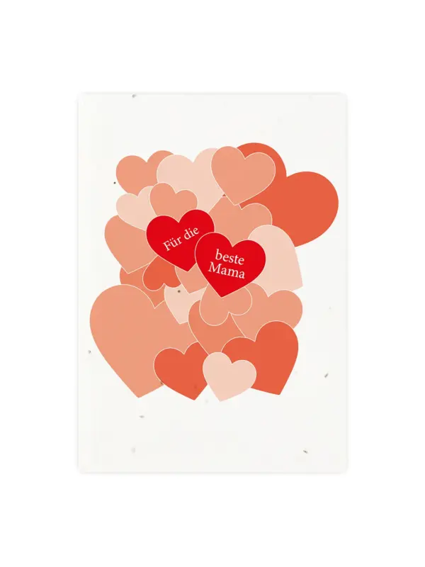 Postkarte aus Samenpapier – Muttertag Beste Mama