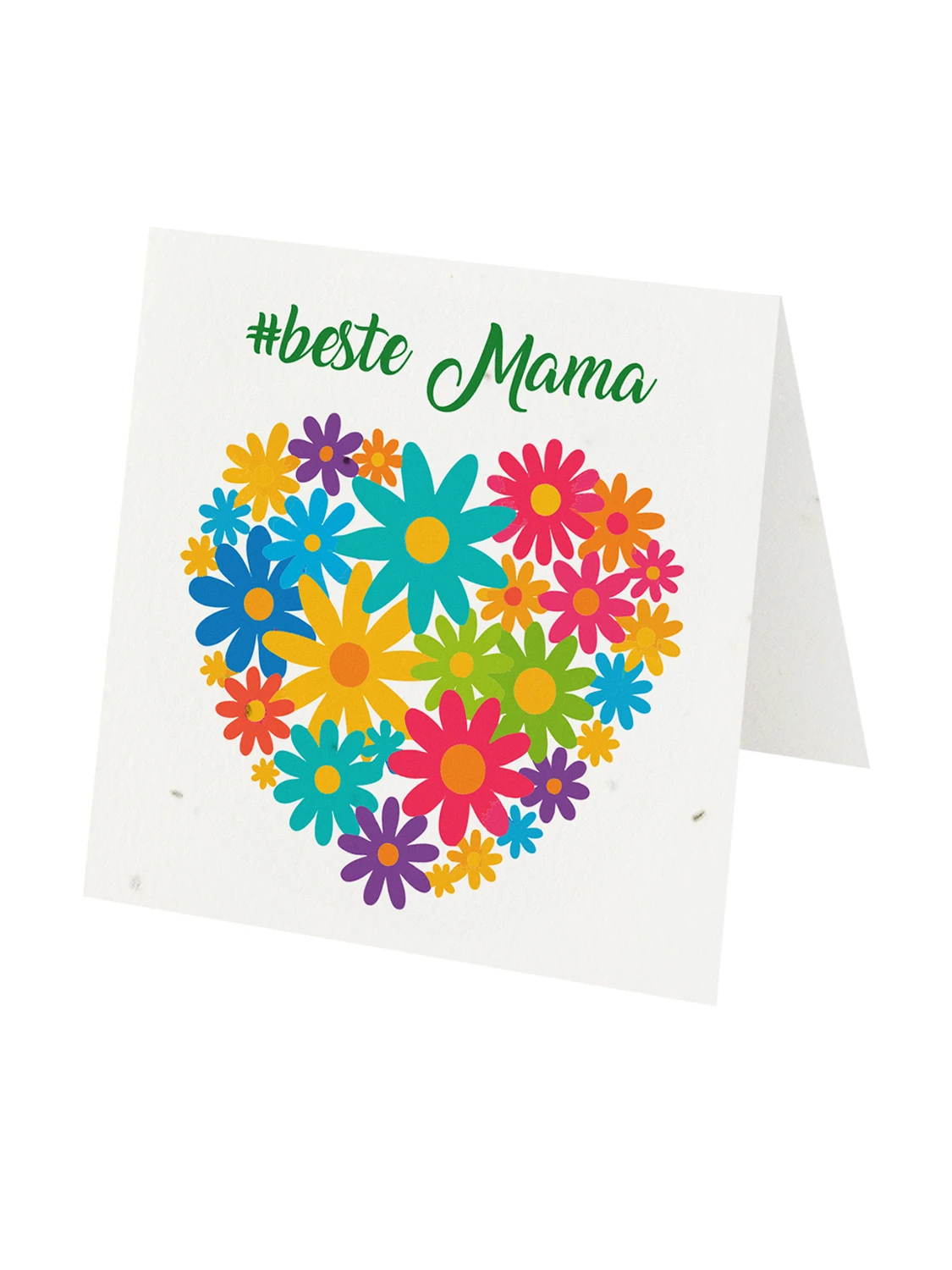 Kleine Klappkarte aus Samenpapier – Muttertag Blumenherz 232 Kleine Klappkarte aus Samenpapier – Muttertag Blumenherz – Bild 2