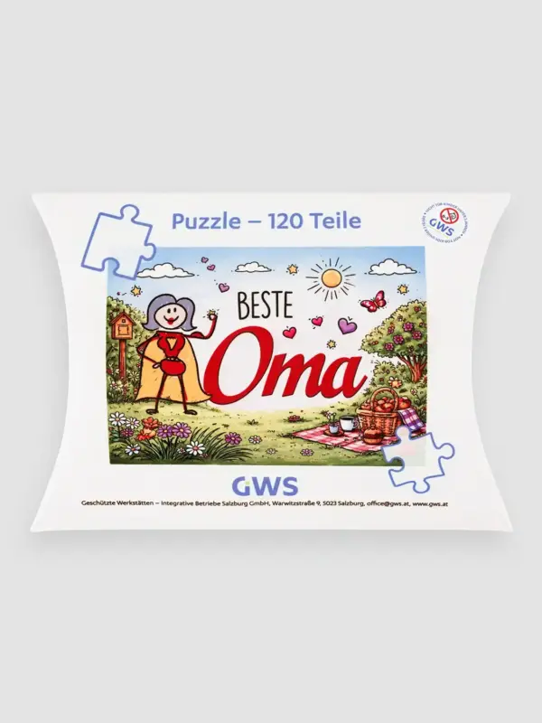 Puzzle für die beste Oma, hergestellt von der GWS