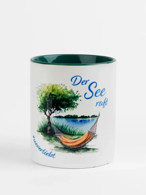 Keramiktasse – Der See ruft