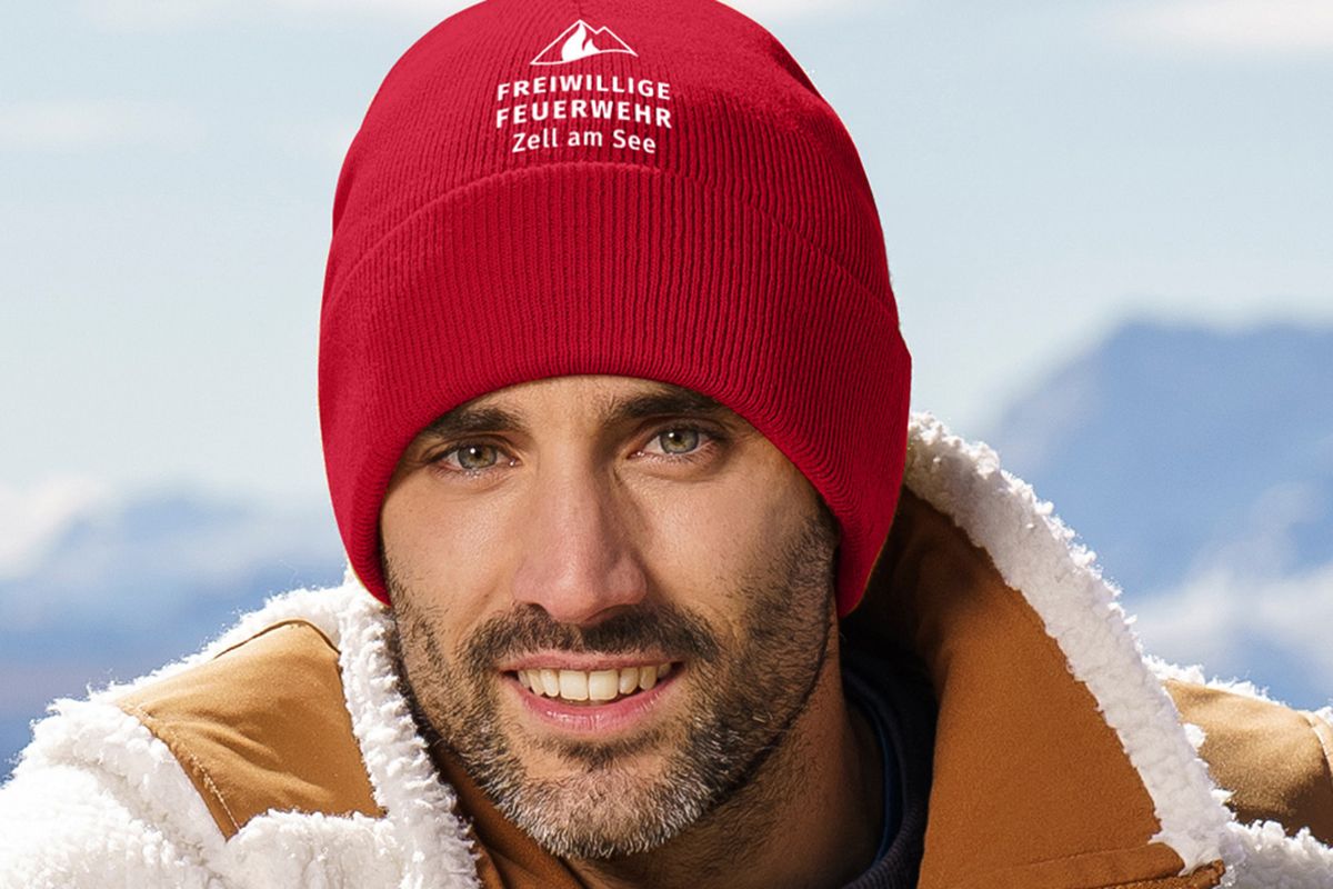 bestickte Haube Feuerwehr