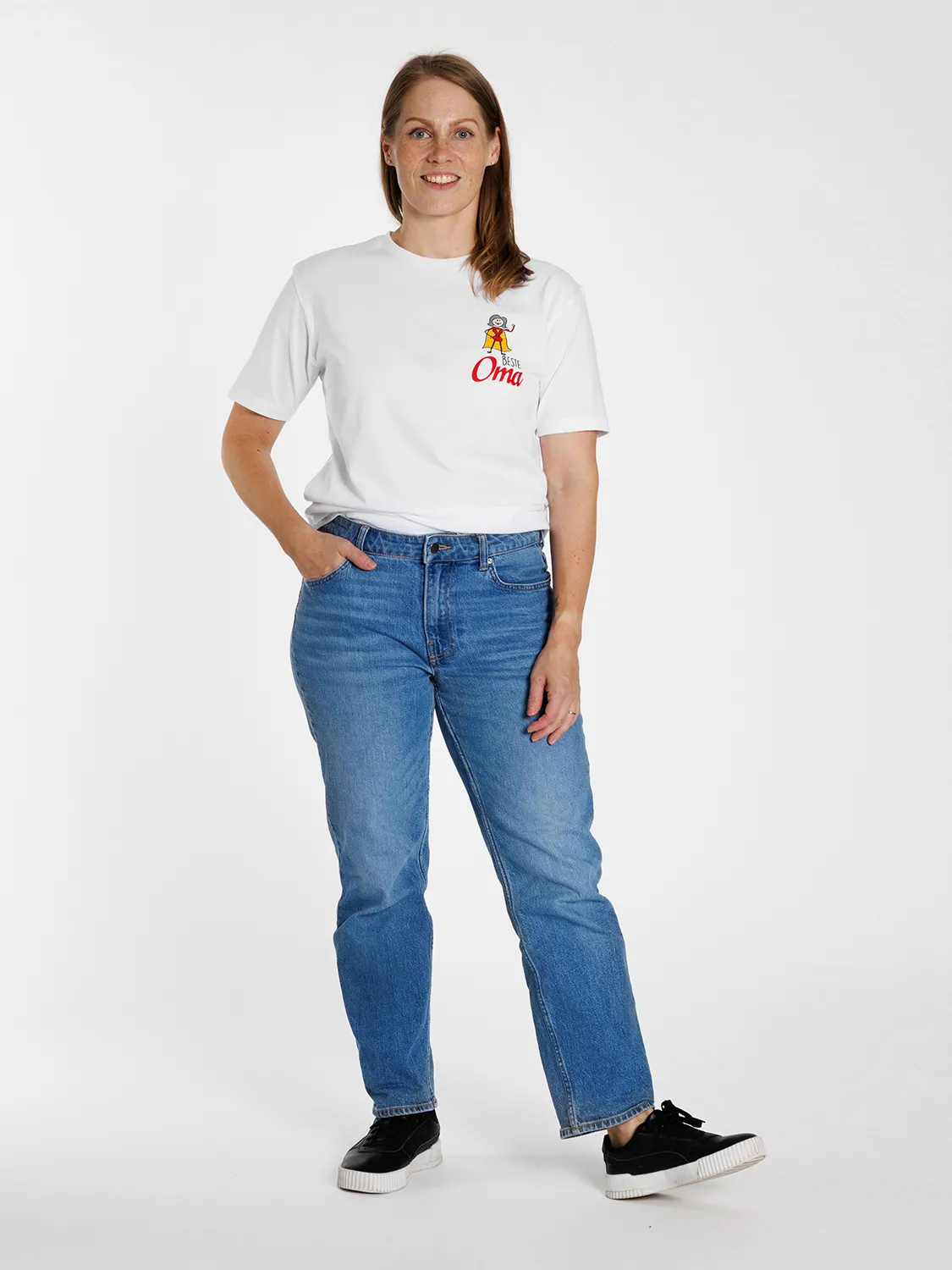 Bio Basic T-Shirt – Beste Oma 435 Bio Basic T-Shirt – Beste Oma – Bild 4