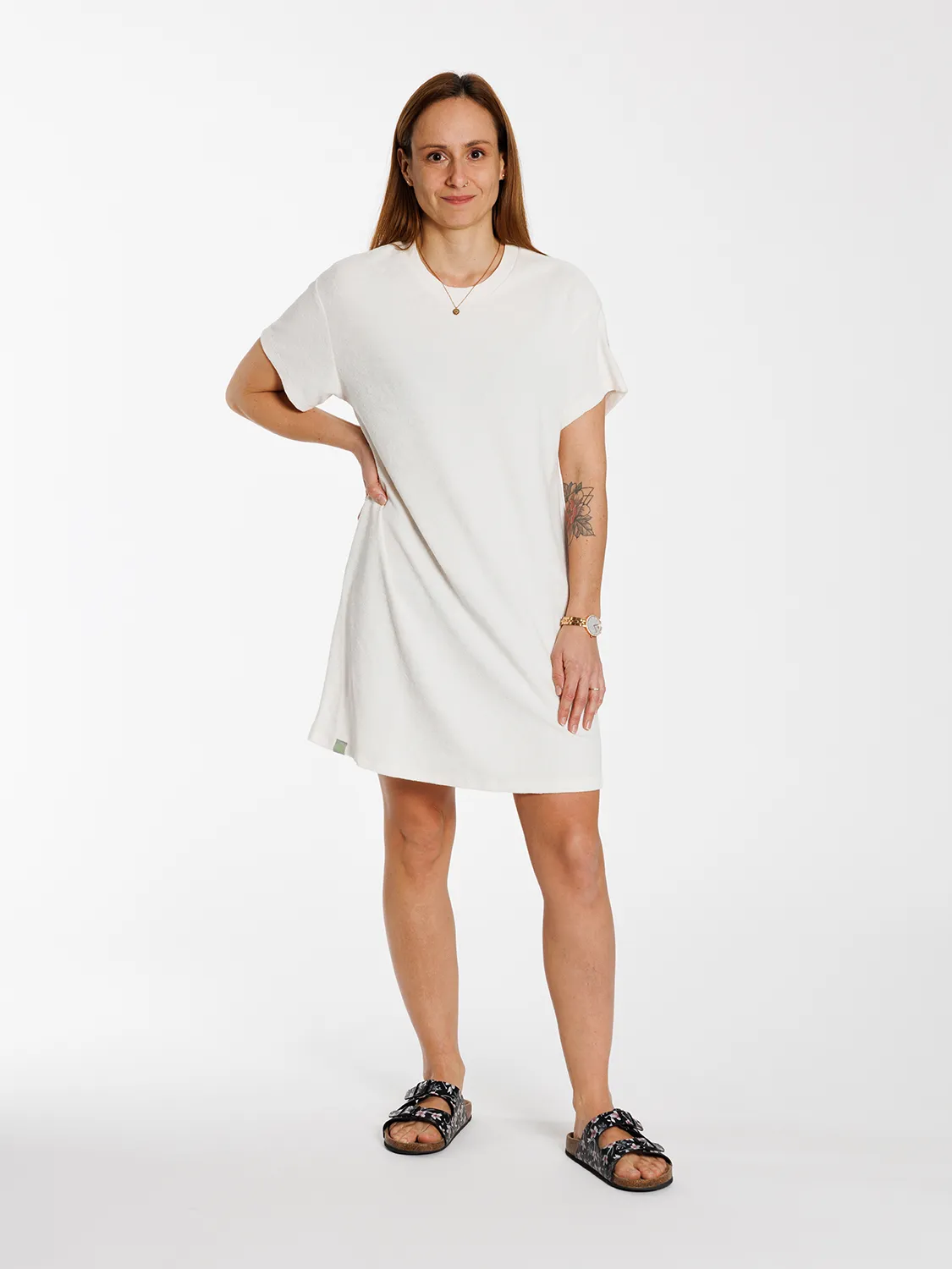 Nachhaltiges Kleid aus Frottee 1133 Nachhaltiges Kleid aus Frottee – Bild 3