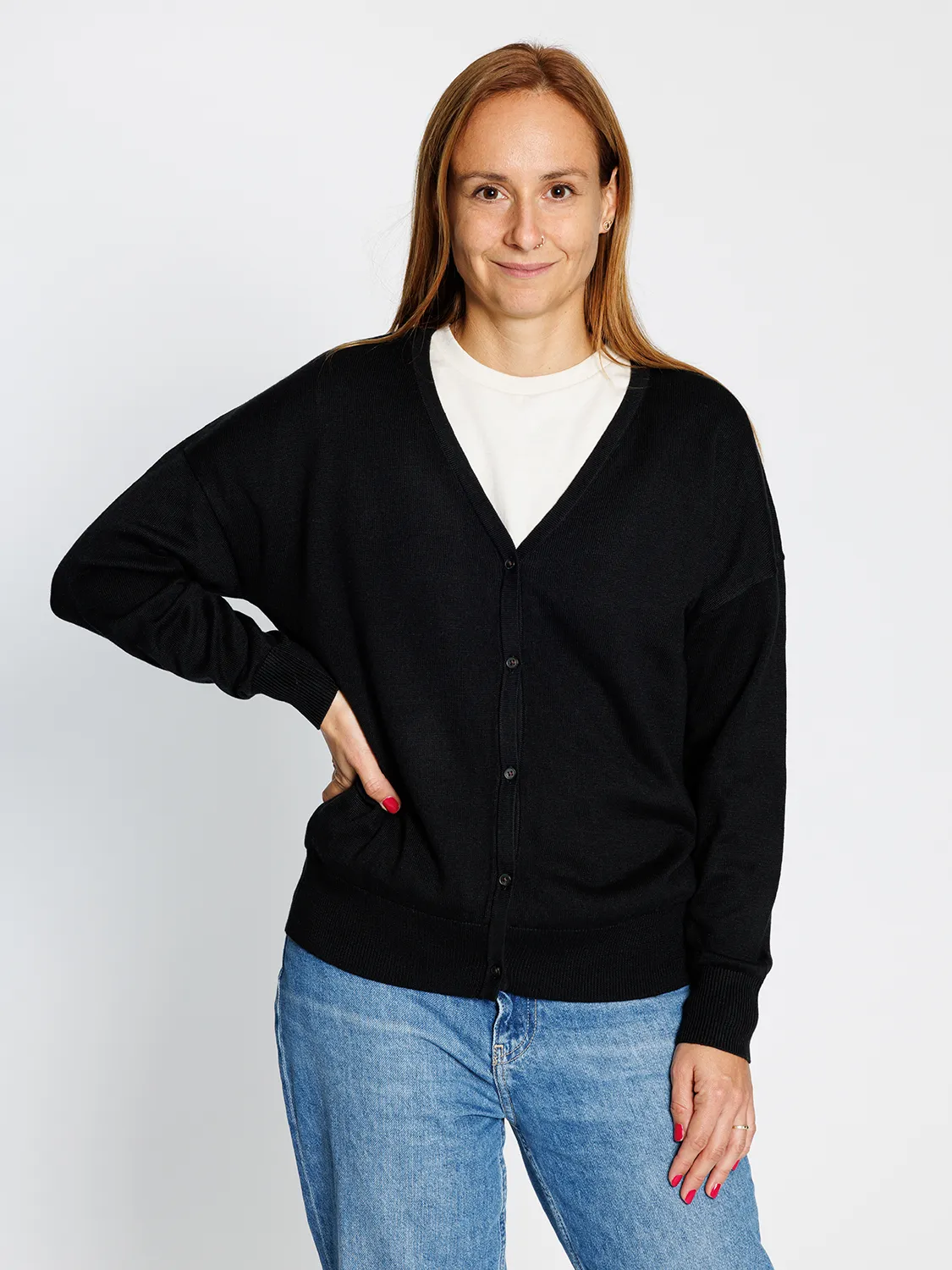 Klassische Strickjacke