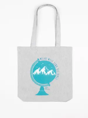 Stofftasche mit Bergmotiv
