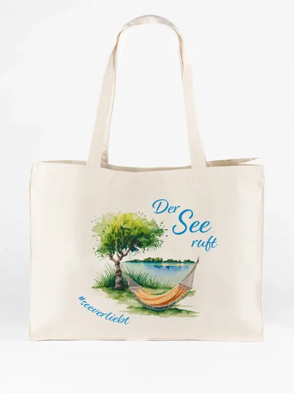 Große Stofftasche - Der See ruft