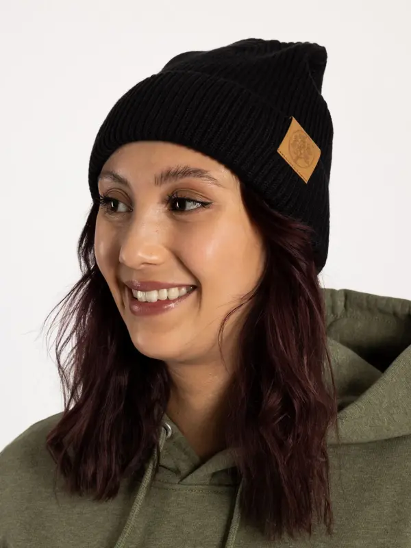 Strickmütze mit Umschlag