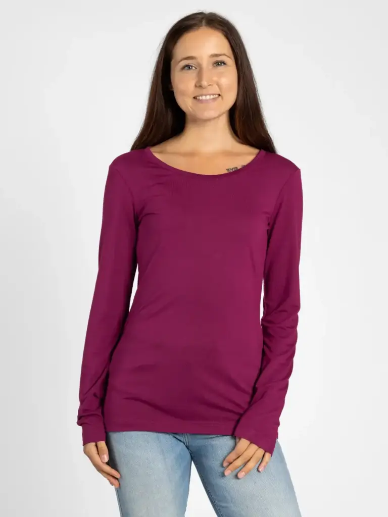 GWS-Onlineshop 1 LWDLTSBROMB 01 nachhaltig damen langarmshirt bekleidung brombeere tencel modal lieber wieder gws 1