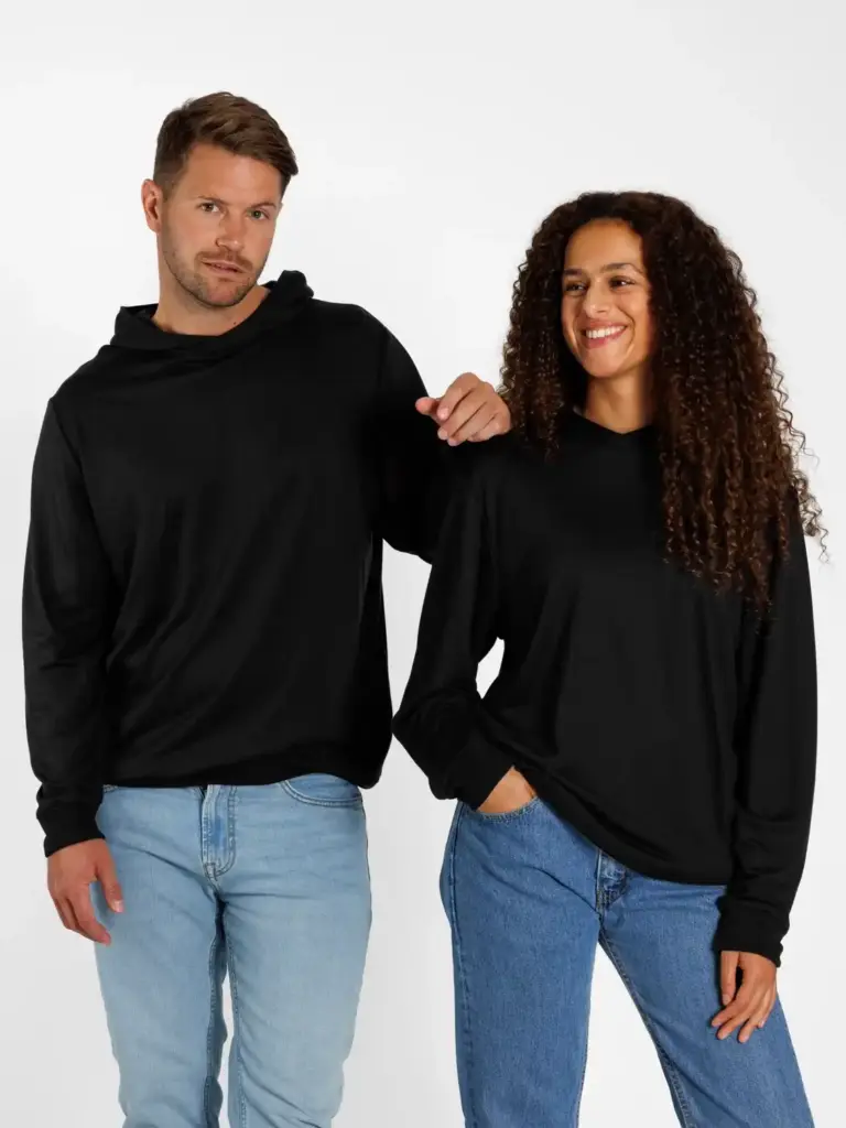 Lieber Wieder 1272 LWUNIHOSCHWARZ 01 nachhaltig unisex hoodie schwarz tencel modal bekleidung gws lieber wieder gws 1