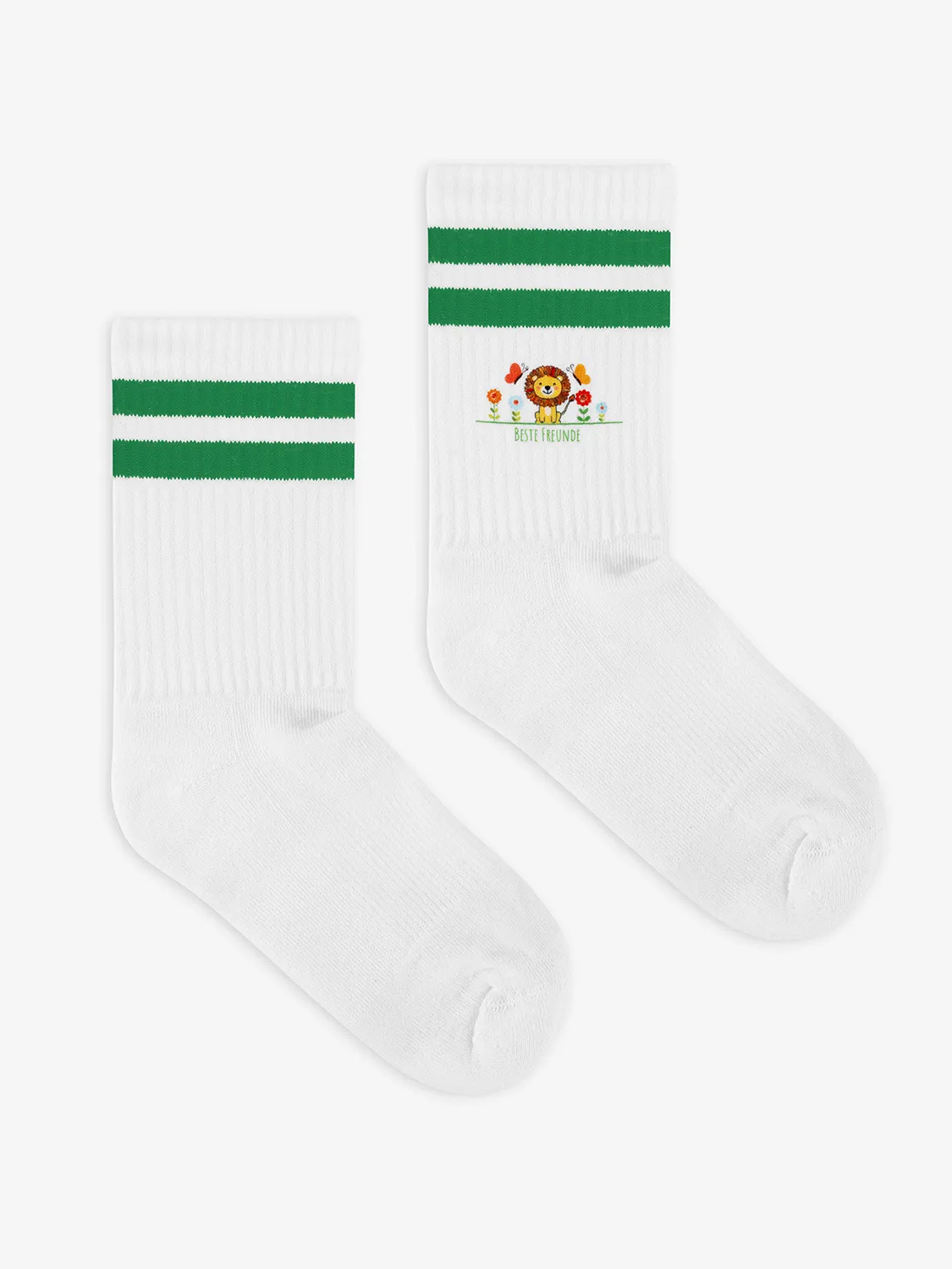 Kindersocken mit Streifen – Beste Freunde