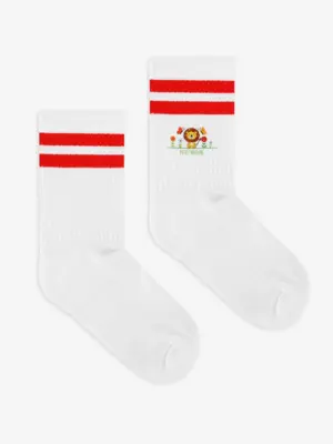 Kindersocken mit Streifen – Beste Freunde